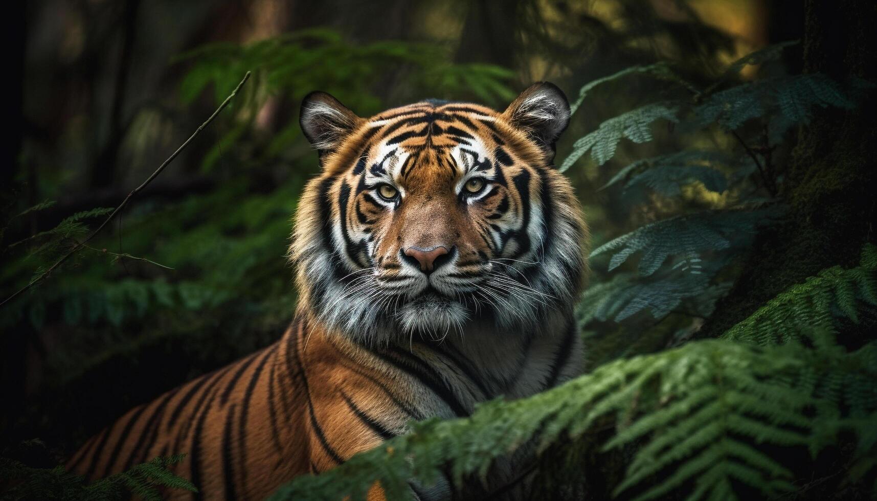 Premium AI Image  Urban Jungle Unleashed Tiger Captured in NYC's