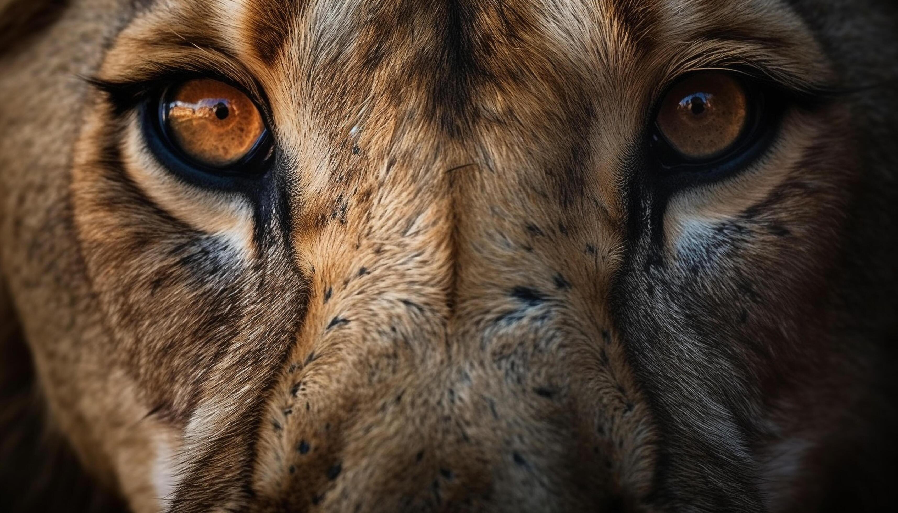 Fluffy canine portrait purebred dog front view, focus on foreground