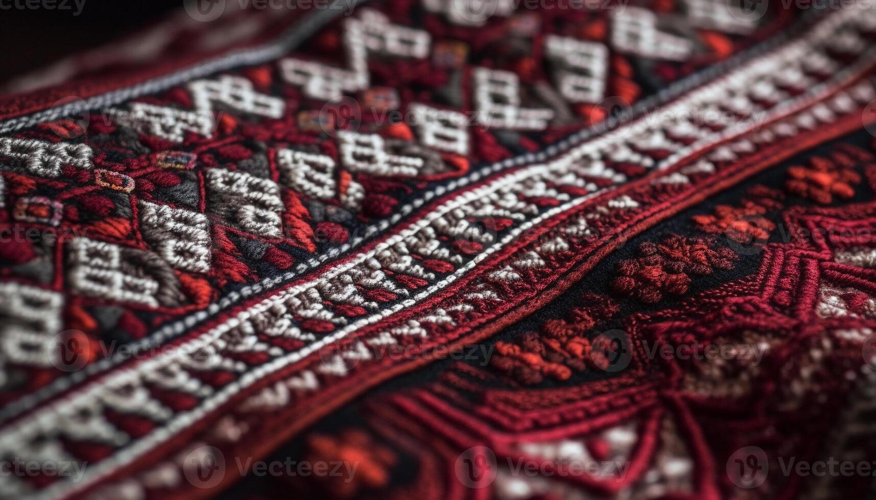 tejido lana kilim alfombra un vistoso tapiz de indígena cultura generativo ai foto