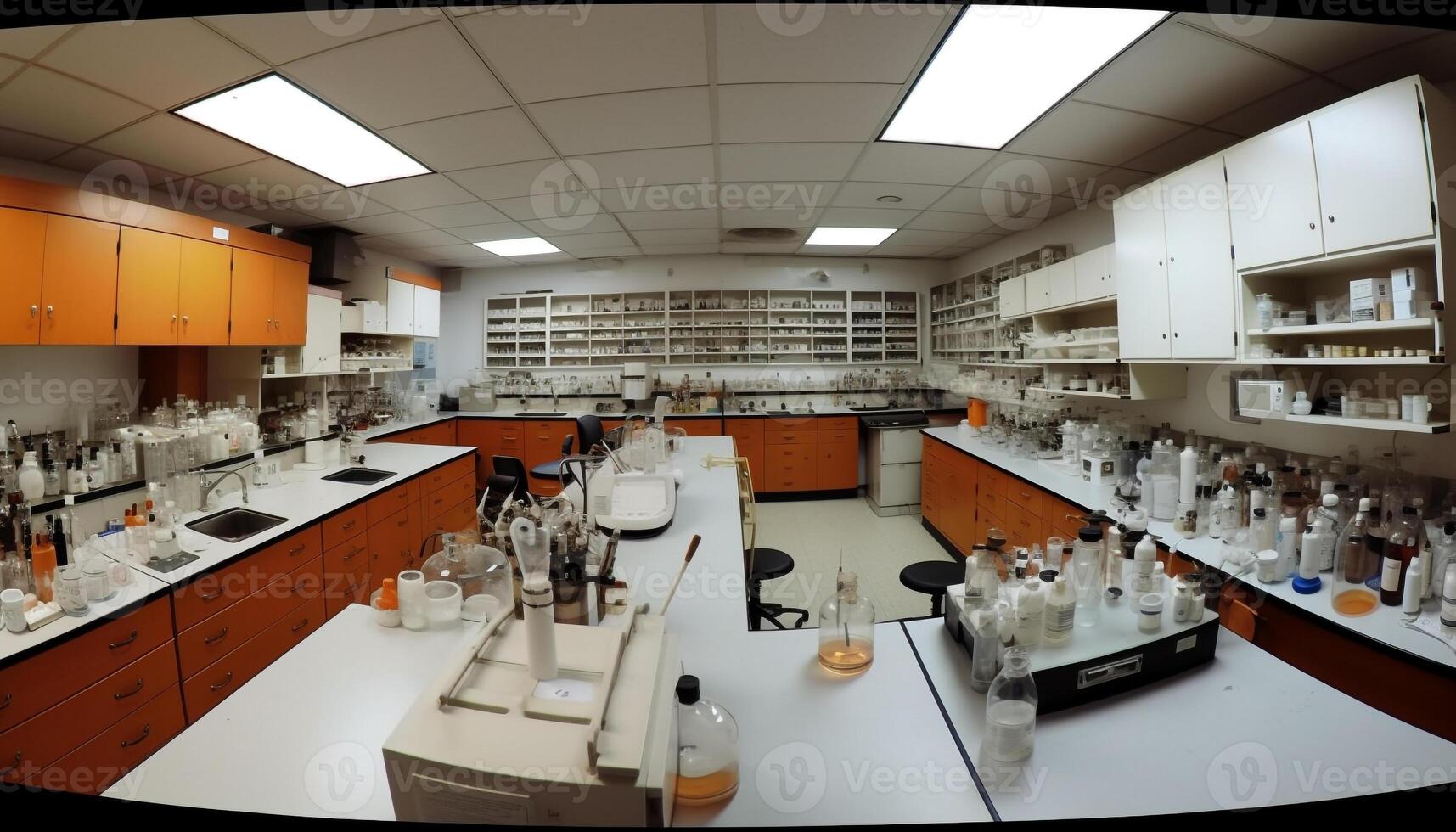 Modern industry equipment inside of a stainless steel commercial kitchen photo