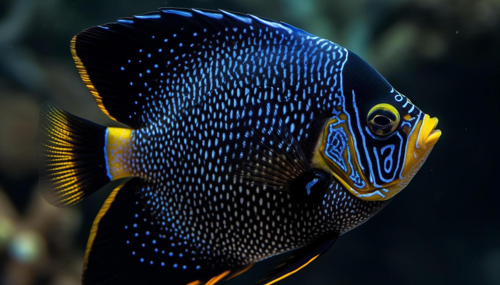 Vibrant clown fish swims in multi colored reef, spotted by scuba diver generated by AI photo