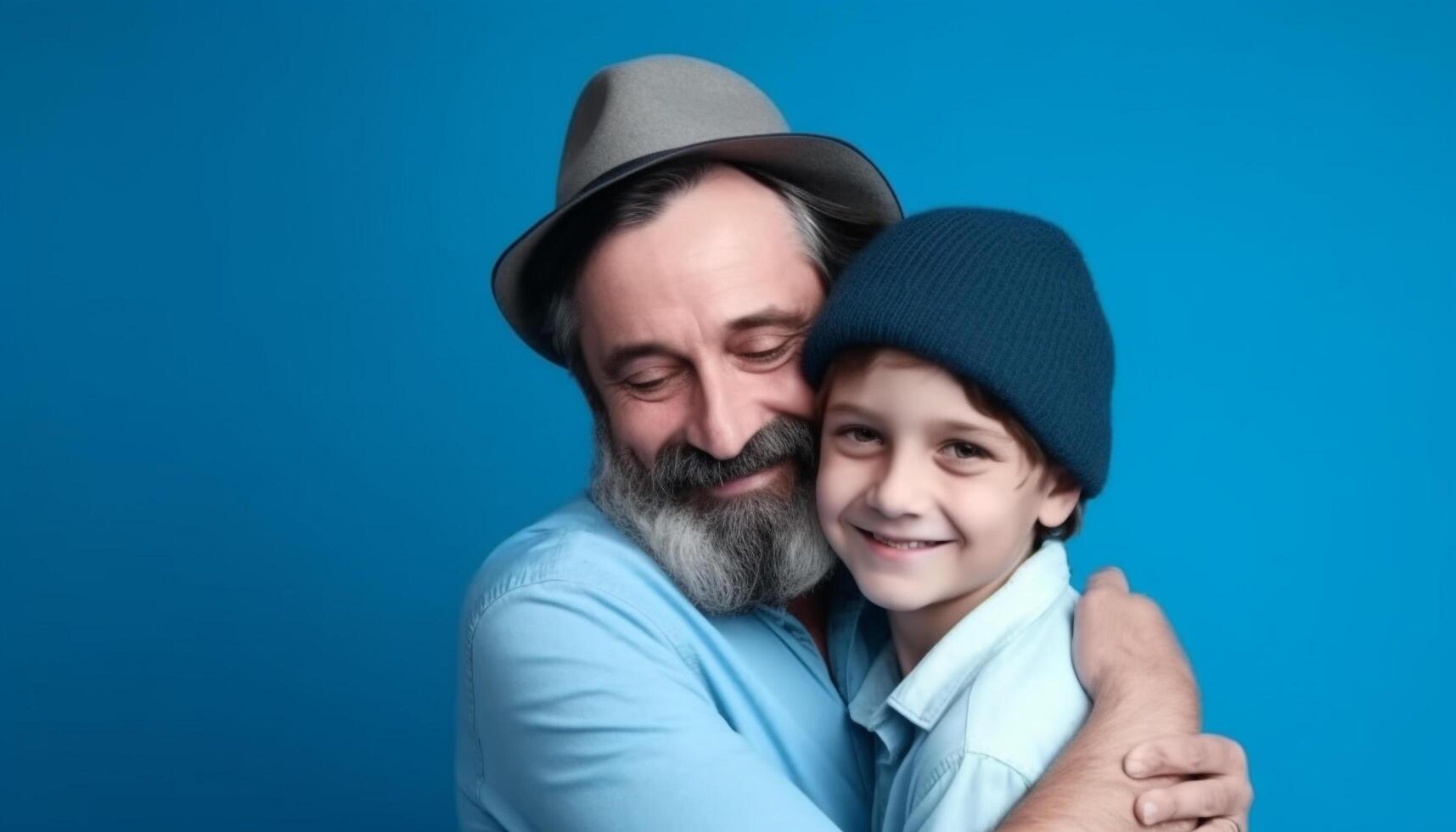 Tres generaciones de amor y felicidad en uno retrato generado por ai foto