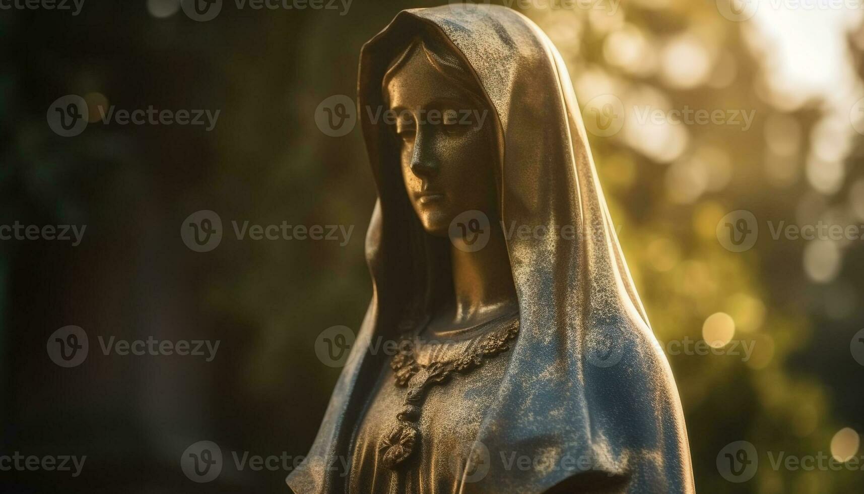 Gothic cross monument symbolizes grief and spirituality in Christianity generated by AI photo