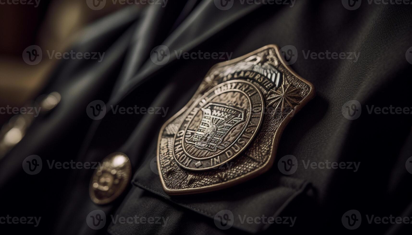 Military officer badge symbolizes authority and patriotism in luxurious fashion generated by AI photo