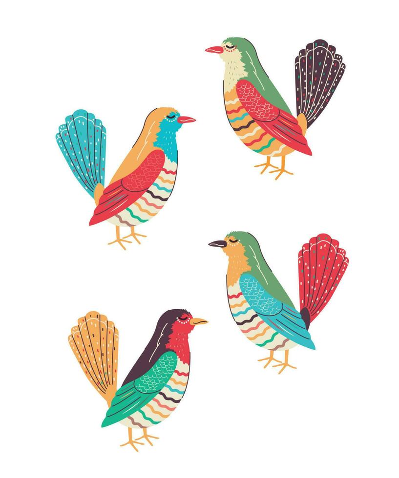 aves de moda conjunto vector