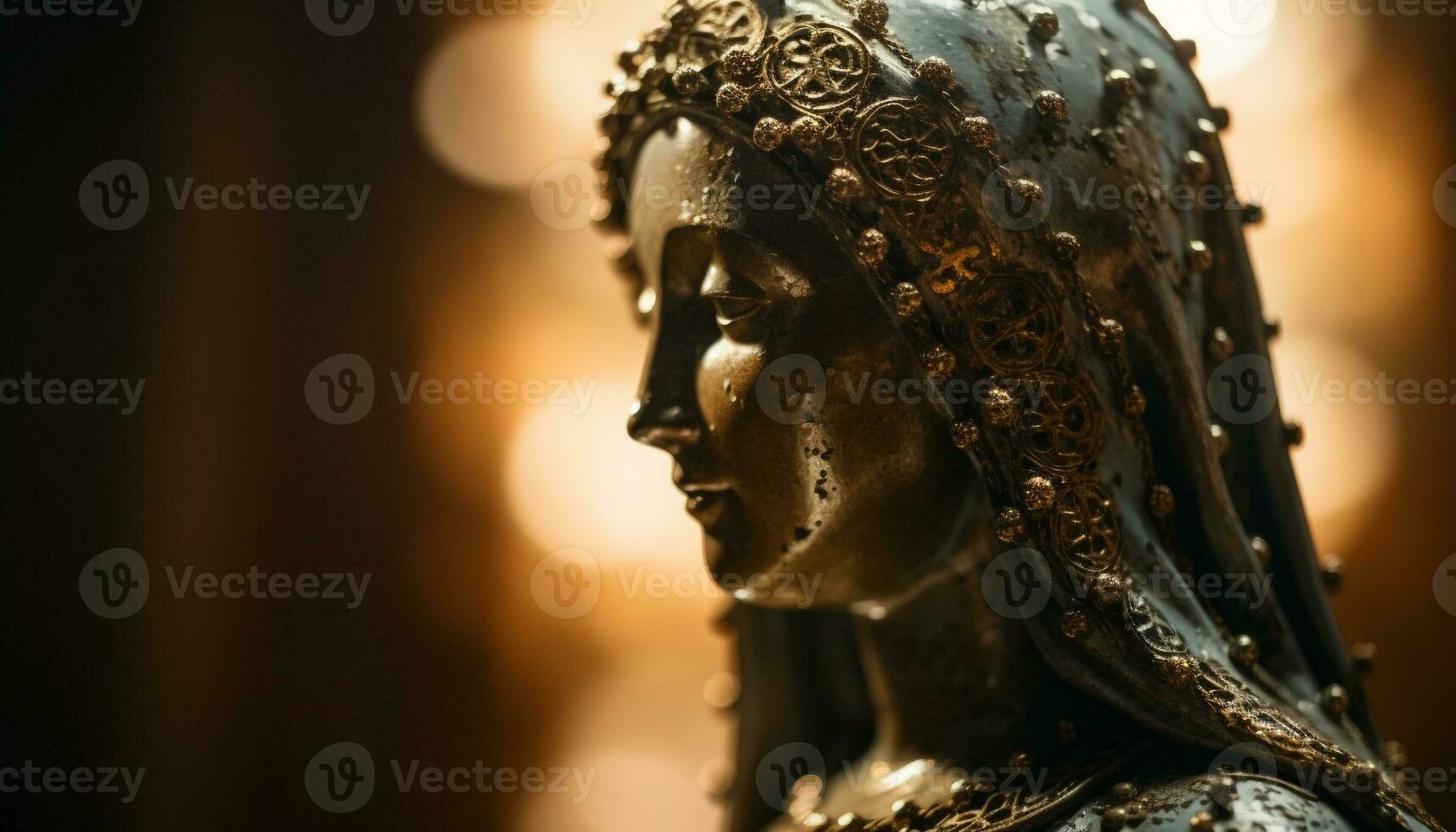 Religion ancient sculptures symbolize spirituality and human representation generated by AI photo