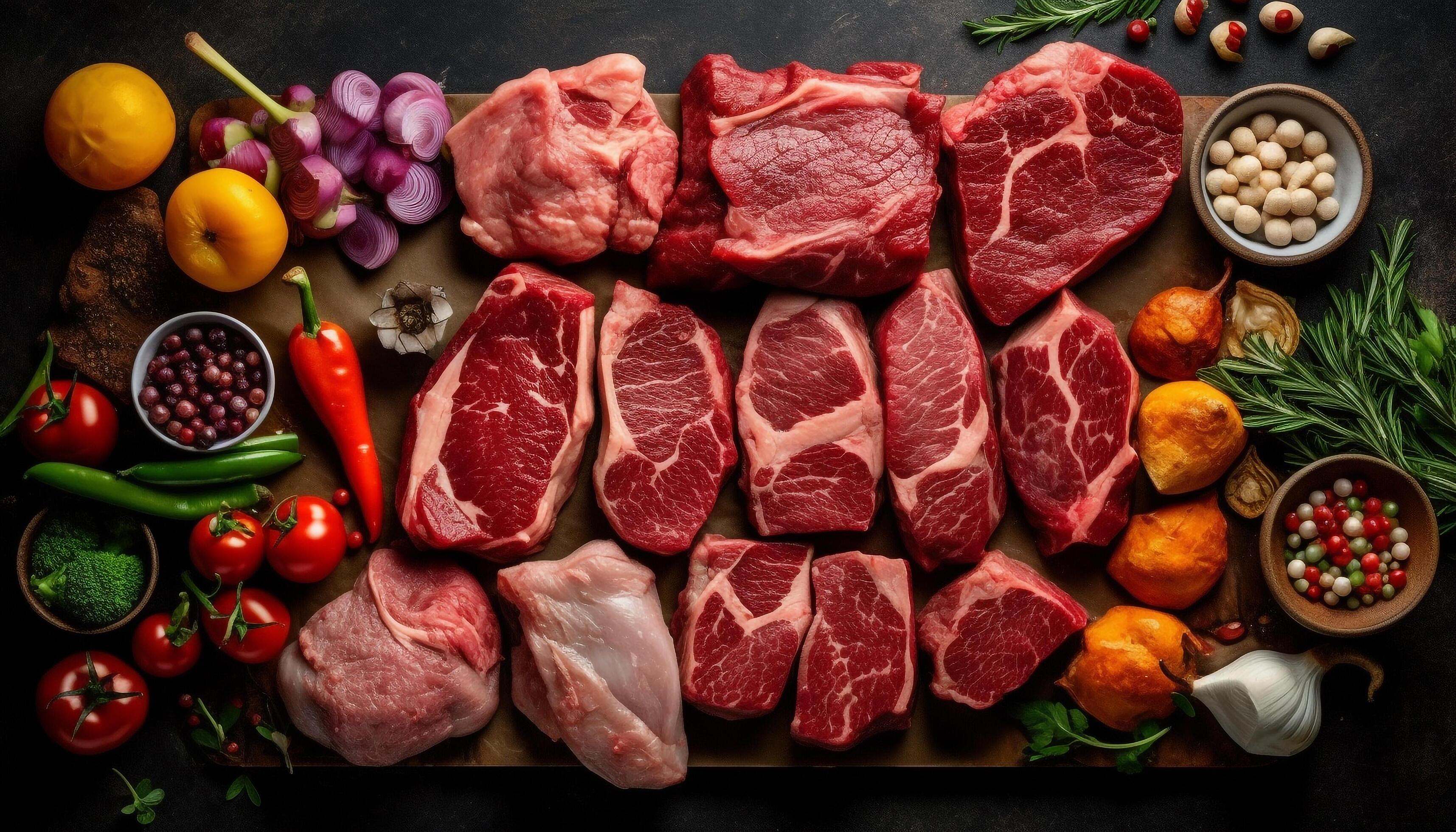 Grilled sirloin steak with garlic and herb seasoning on wood generated ...