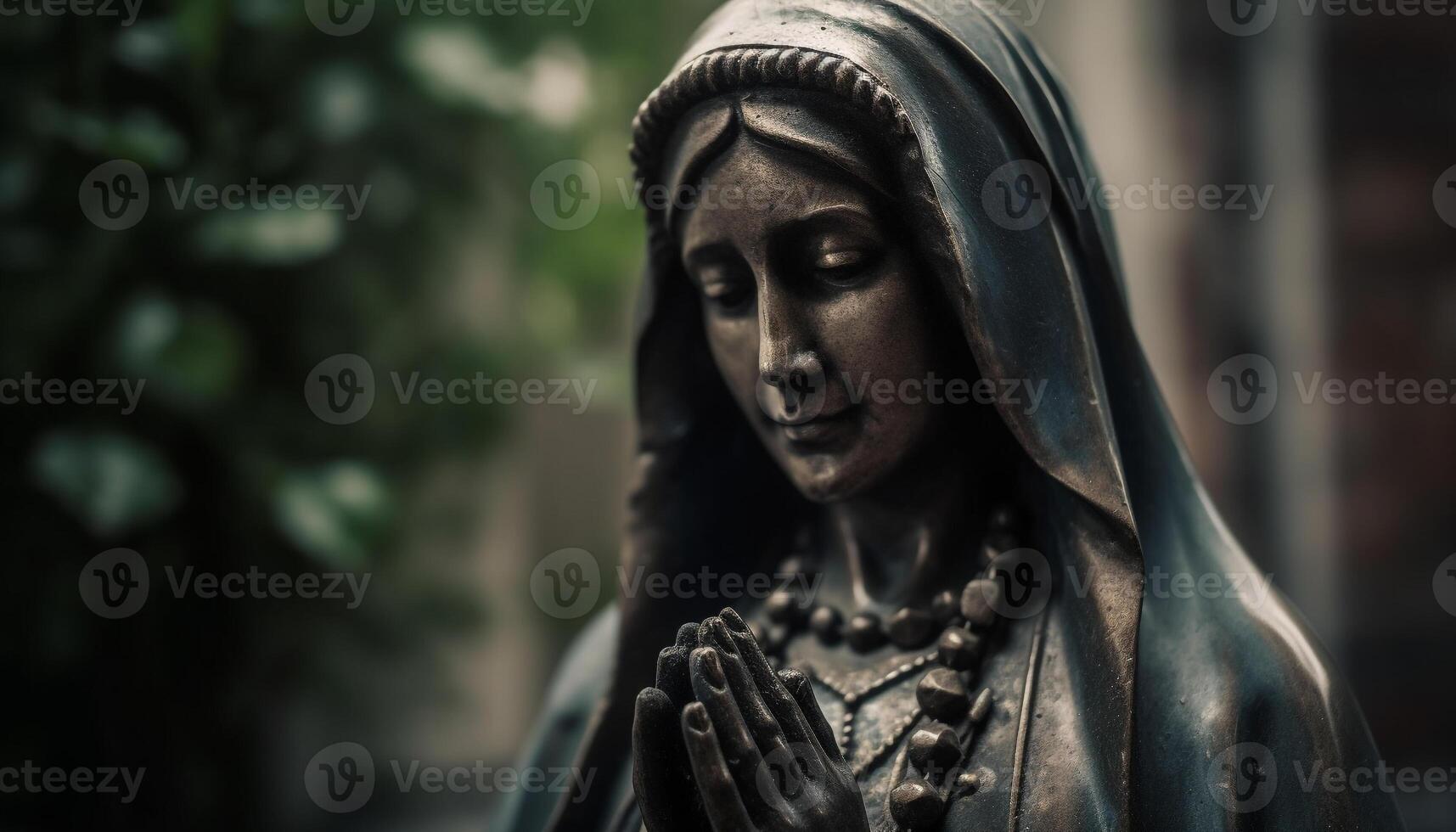 Religion beauty in a small statue, symbolizing spirituality and love generated by AI photo