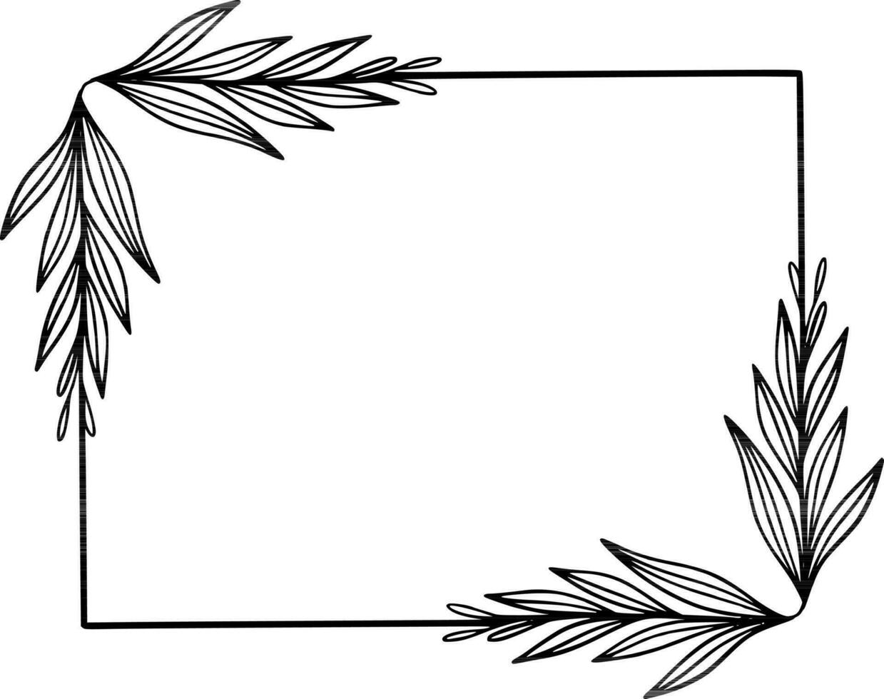 floral square frame illustration vector