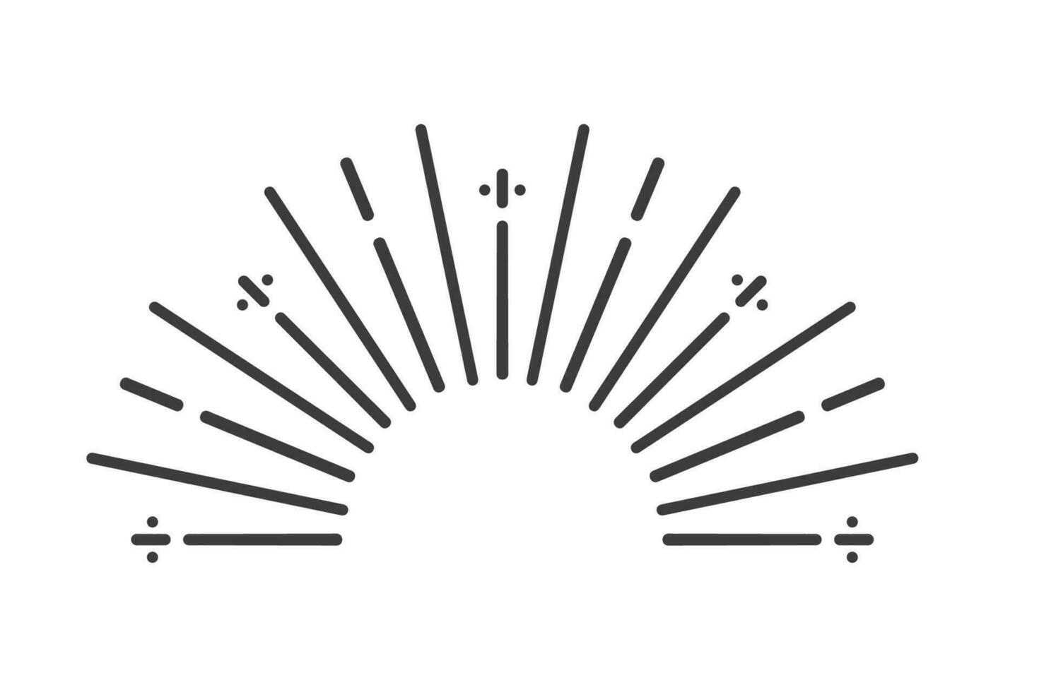 starlight line art illustration vector