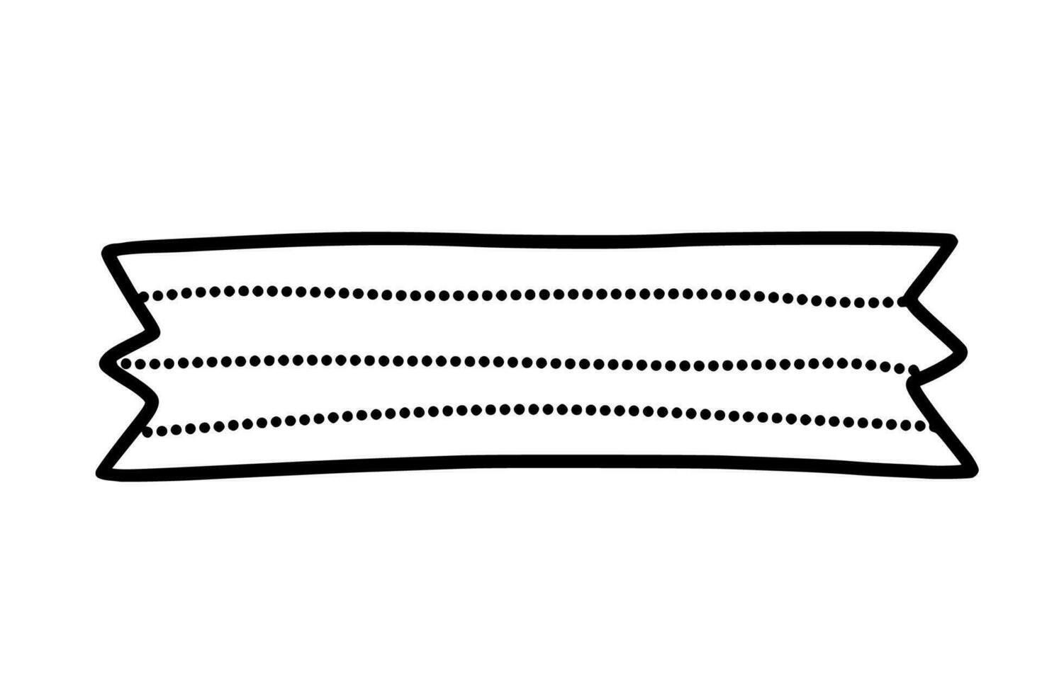 washi tape doodle illustration vector