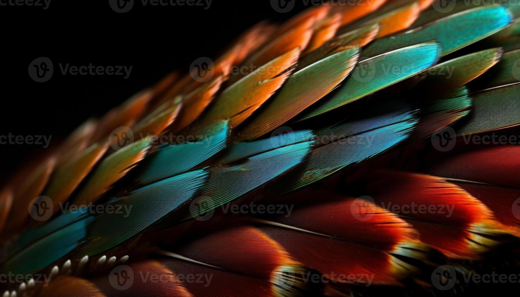 Vibrant macaw feathers showcase beauty in nature colorful elegance generated by AI photo