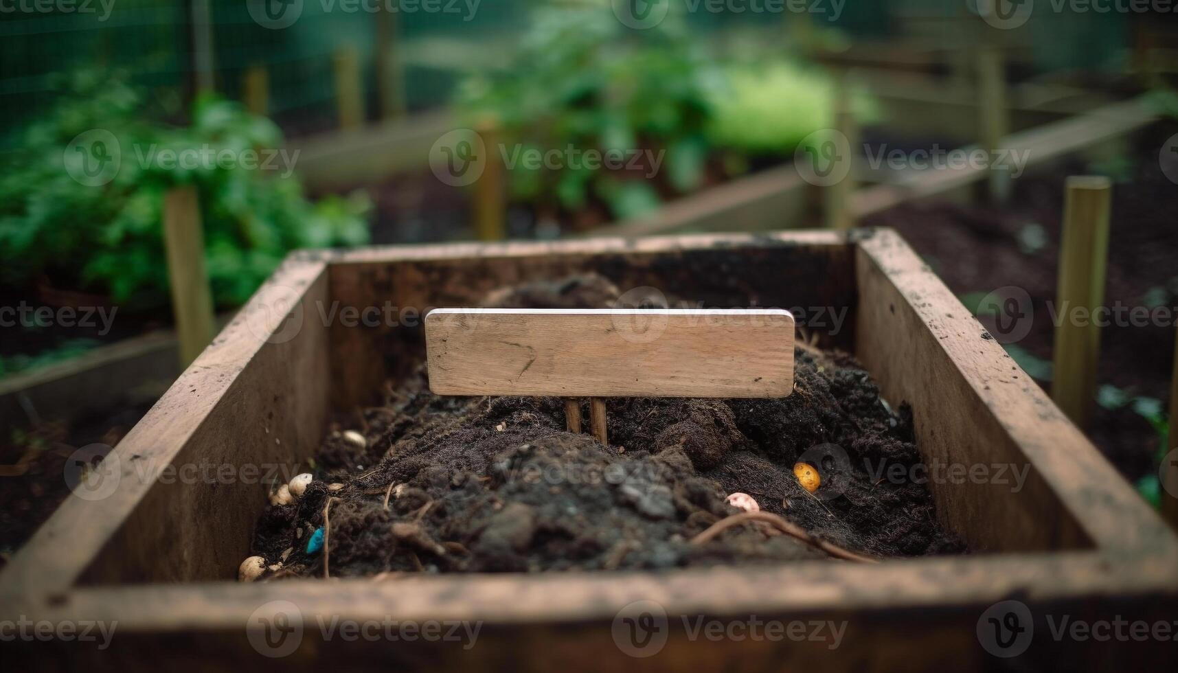 Fresh organic seedling growth on dirty farm dirt outdoors generated by AI photo