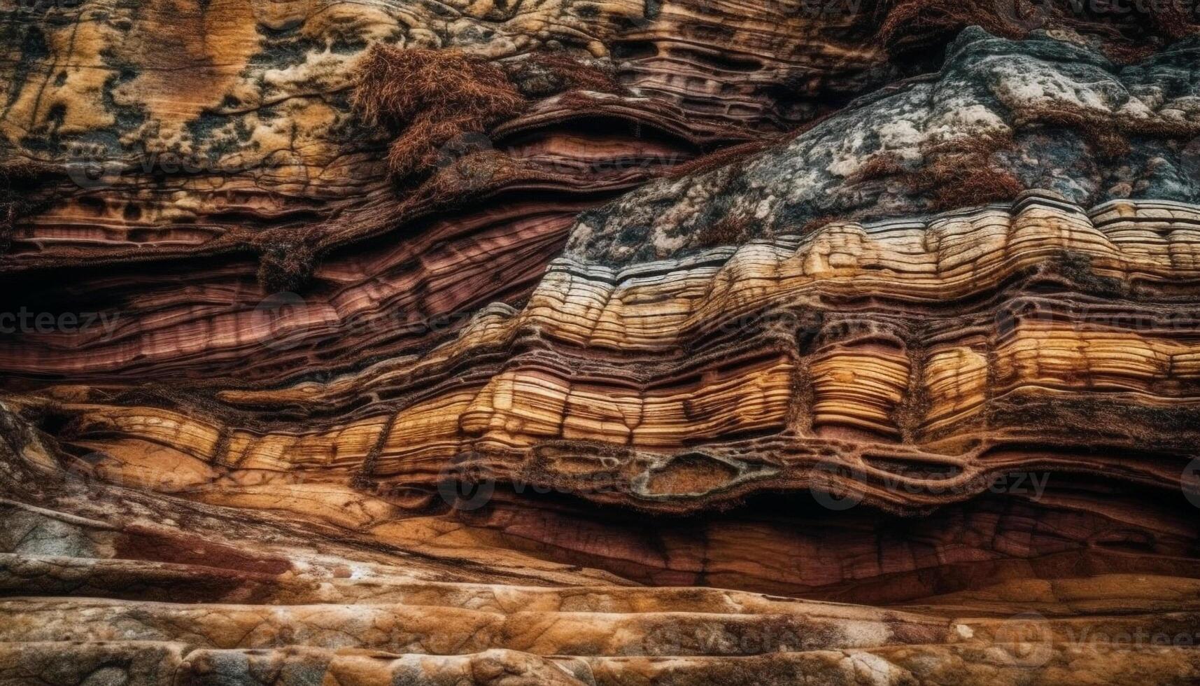 Abstract rock formation showcases natural beauty in Antelope Canyon ravine generated by AI photo