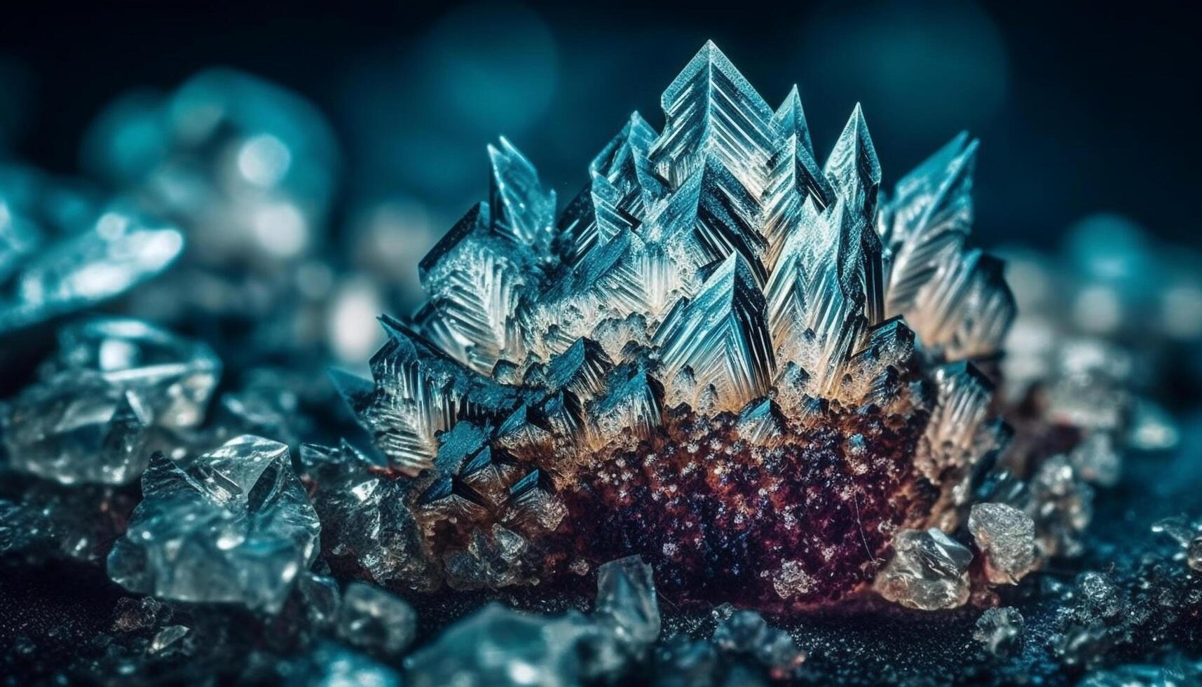 Precious gemstone collection vibrant, glowing, multi colored beauty in nature generated by AI photo