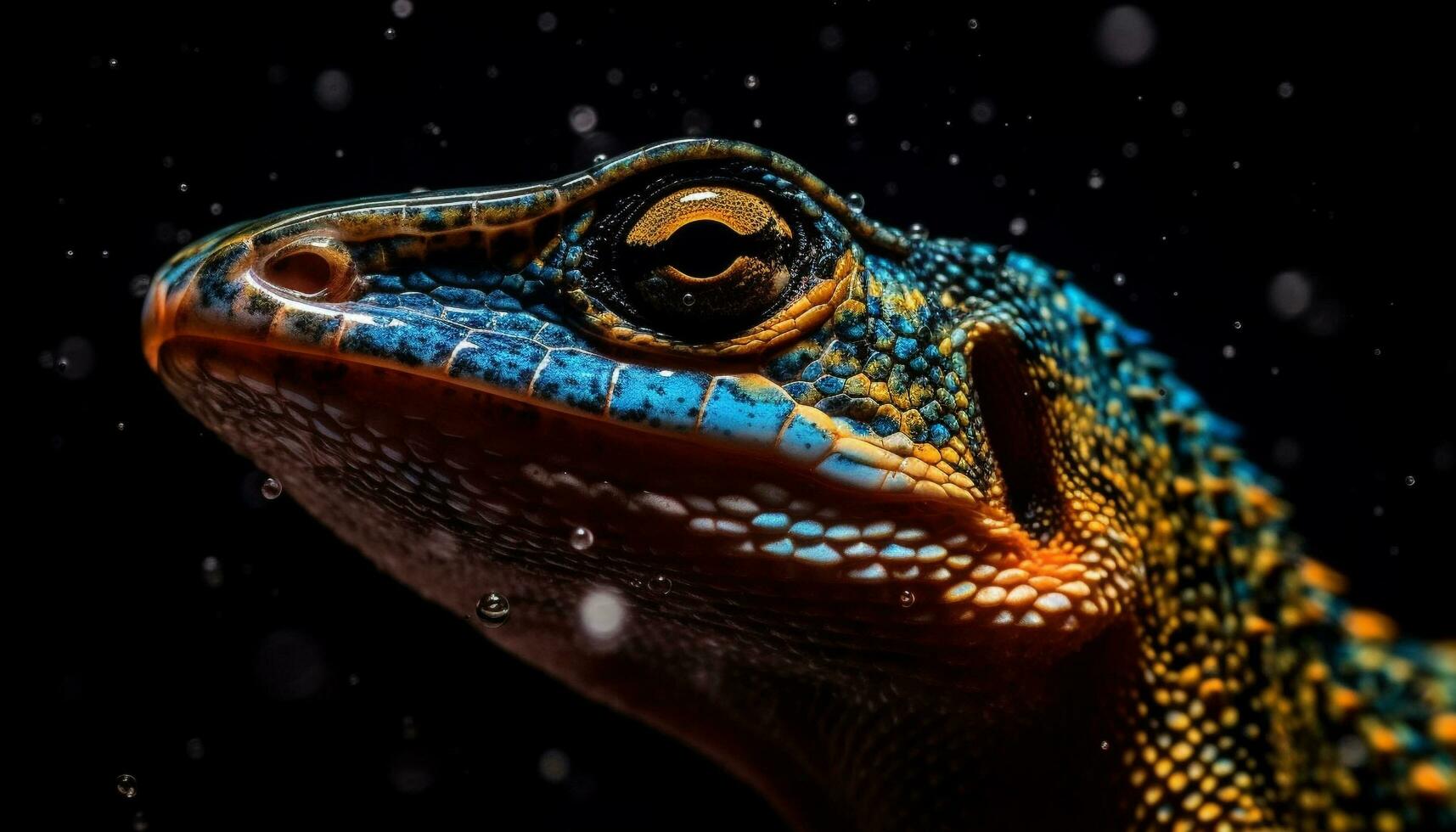 manchado geco en tropical lluvia, belleza en naturaleza pequeño criaturas generado por ai foto