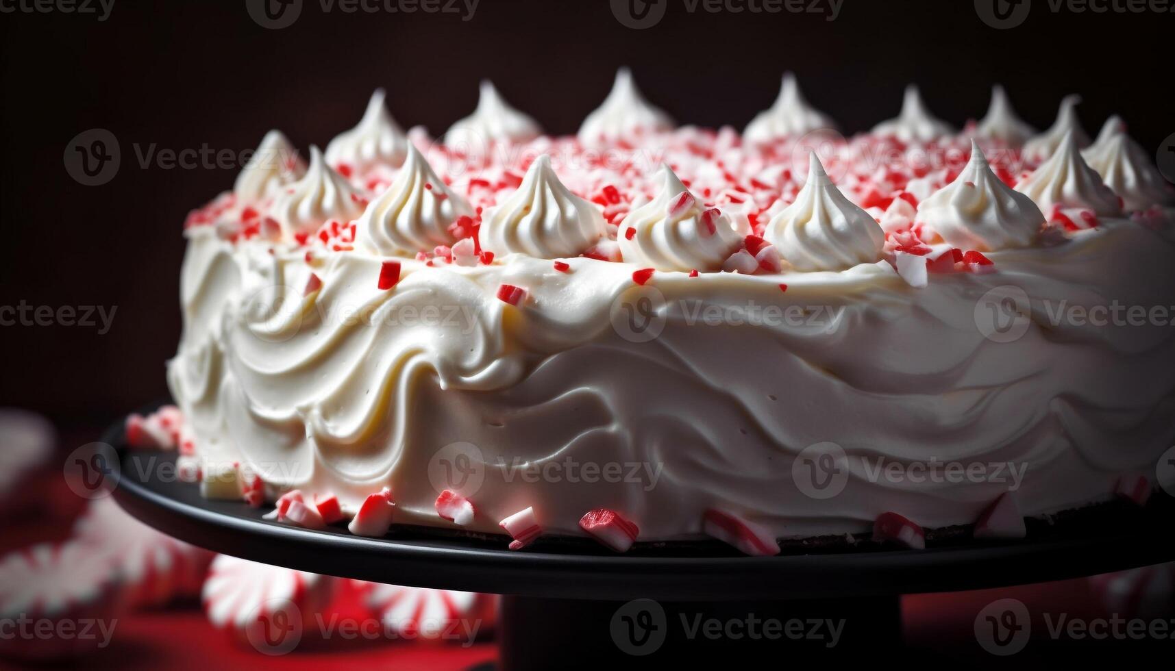 dulce celebracion postre hecho en casa cumpleaños pastel con azotado crema Formación de hielo generado por ai foto