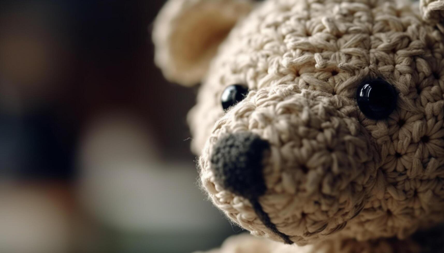 Fluffy teddy bear brings joy to childhood with softness and love generated by AI photo