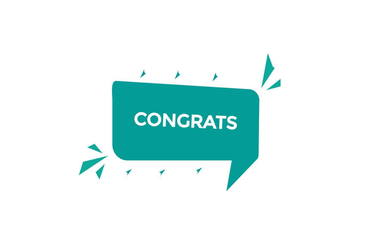 congrats  vectors, sign, level bubble speech congrats vector