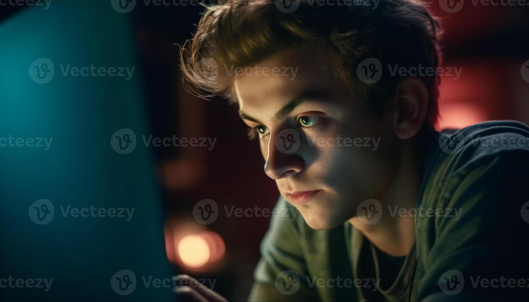 Solitude and sadness in the nightlife of young adult males generated by AI photo