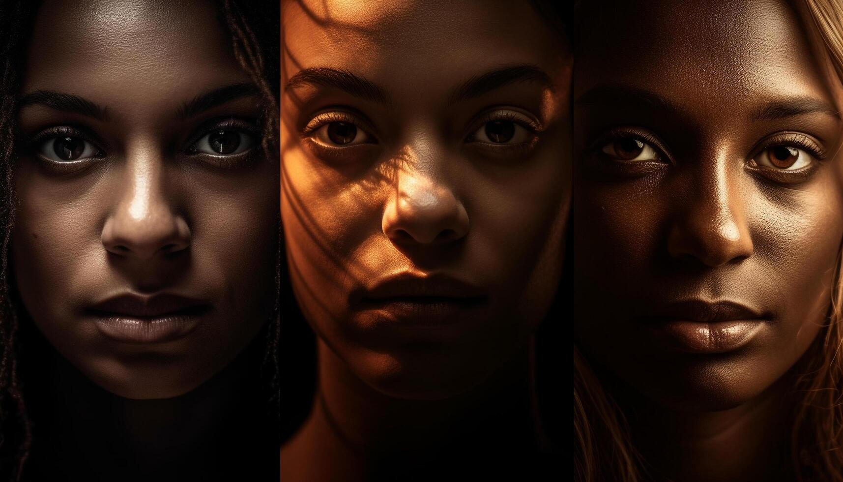 Beautiful young women exude confidence and sensuality in a headshot generated by AI photo