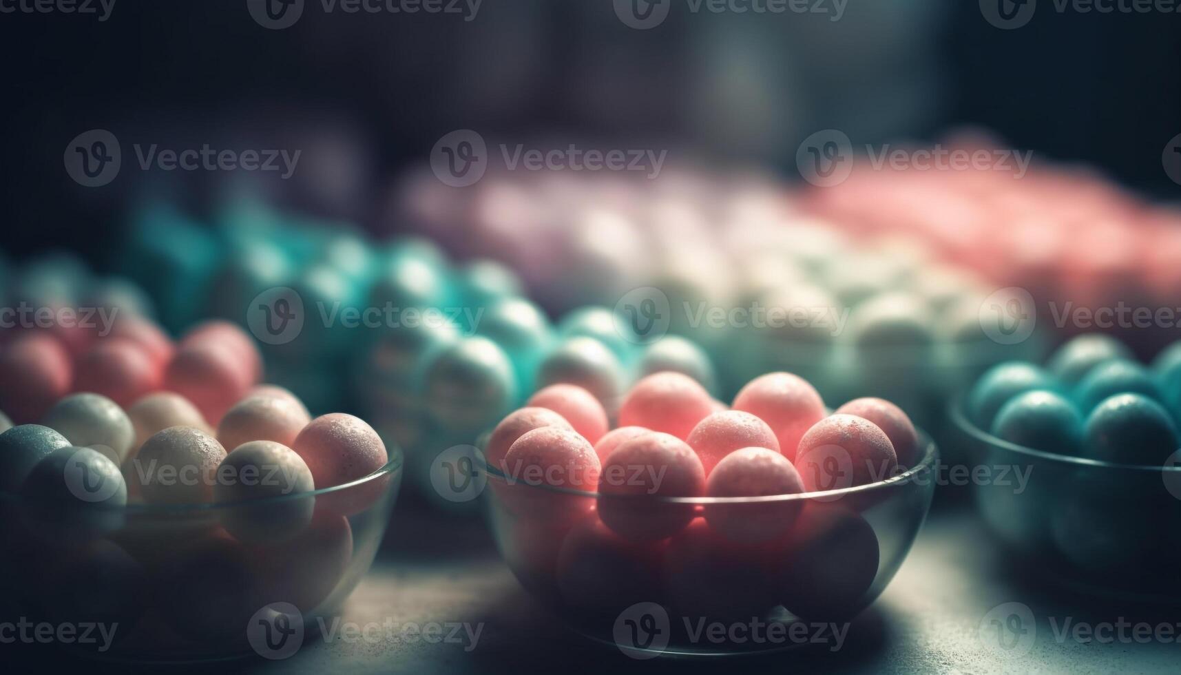 Organic multi colored dessert bowl with healthy fruit variation and freshness generated by AI photo