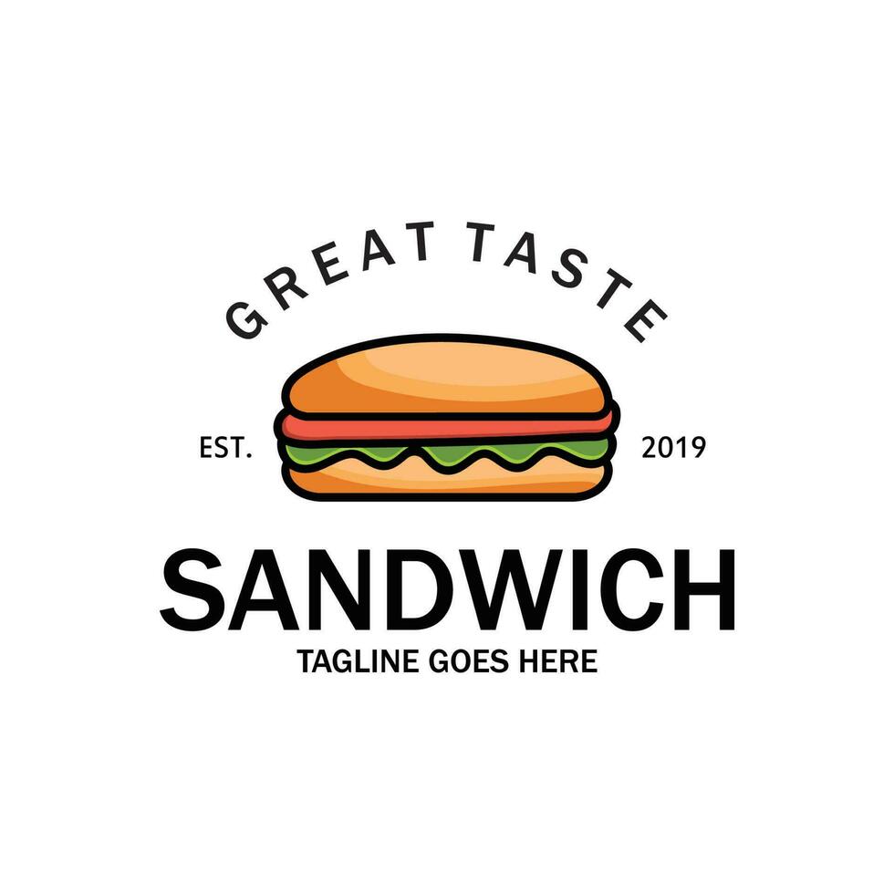 Sandwich Logo Template with Vector Concept
