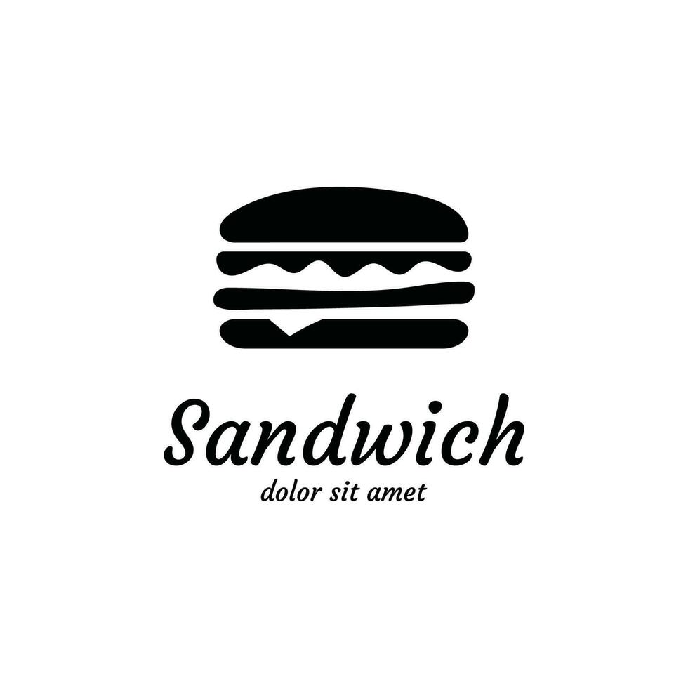 Sandwich Logo Template with Vector Concept