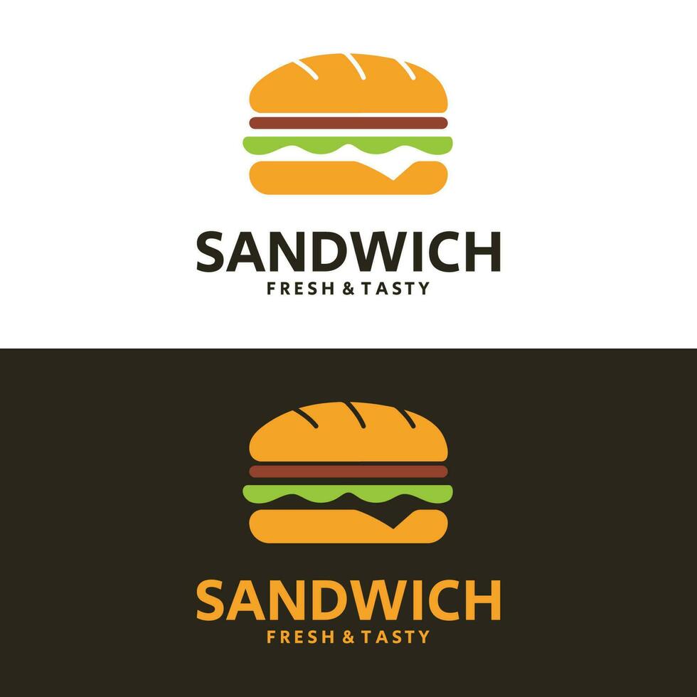 Sandwich Logo Template with Vector Concept