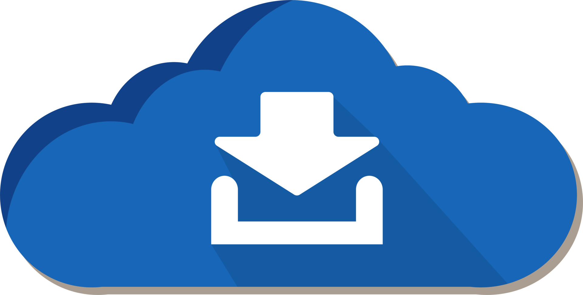 Download on cloud icon design illustration. png