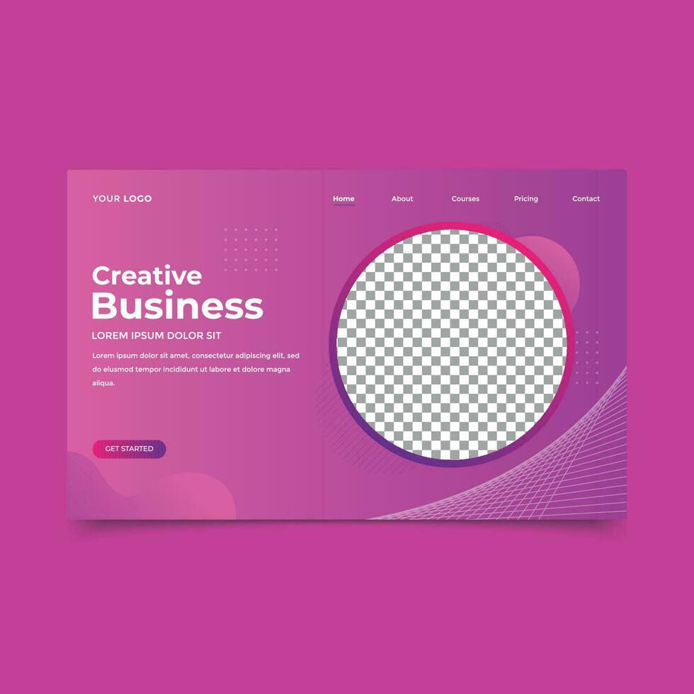 Abstract background modern landing page or Web banner design template,Modern website template for websites,landing page or apps,.eps vector
