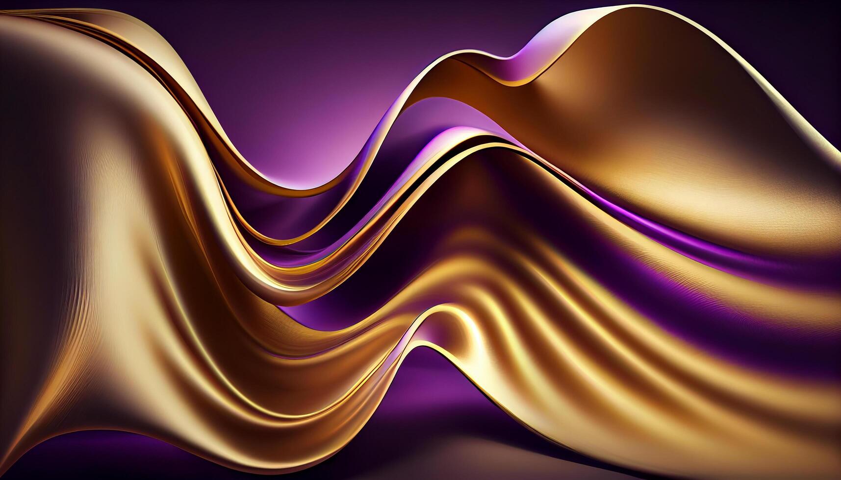 Abstract background with a smooth wave pattern generated by AI photo