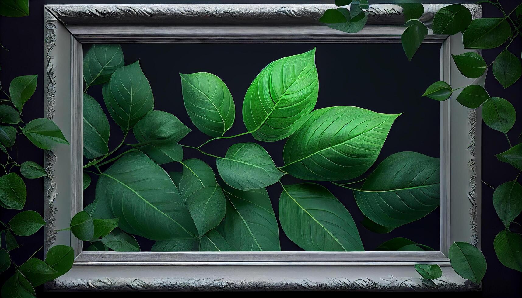 verde follaje fusiona en tropical bosque frescura generado por ai foto