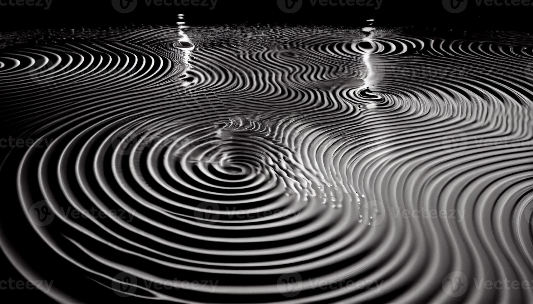 Abstract wave pattern on rippled water surface generated by AI photo