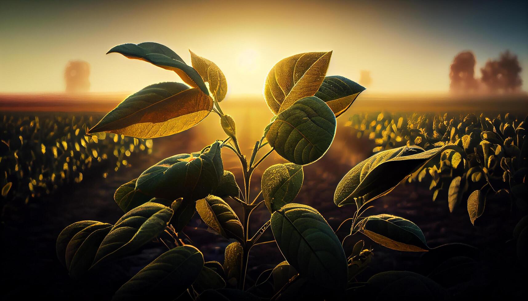 naturaleza puesta de sol paleta un multi de colores otoño prado ,generativo ai foto