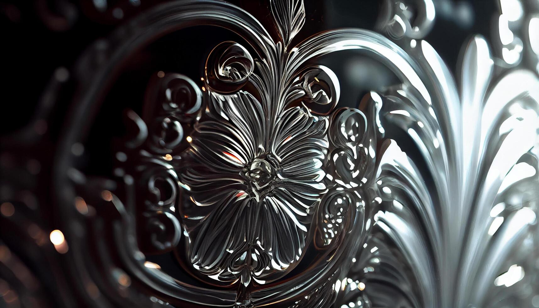 florido diseño resumen formas metal fondo brillante elegancia ,generativo ai foto