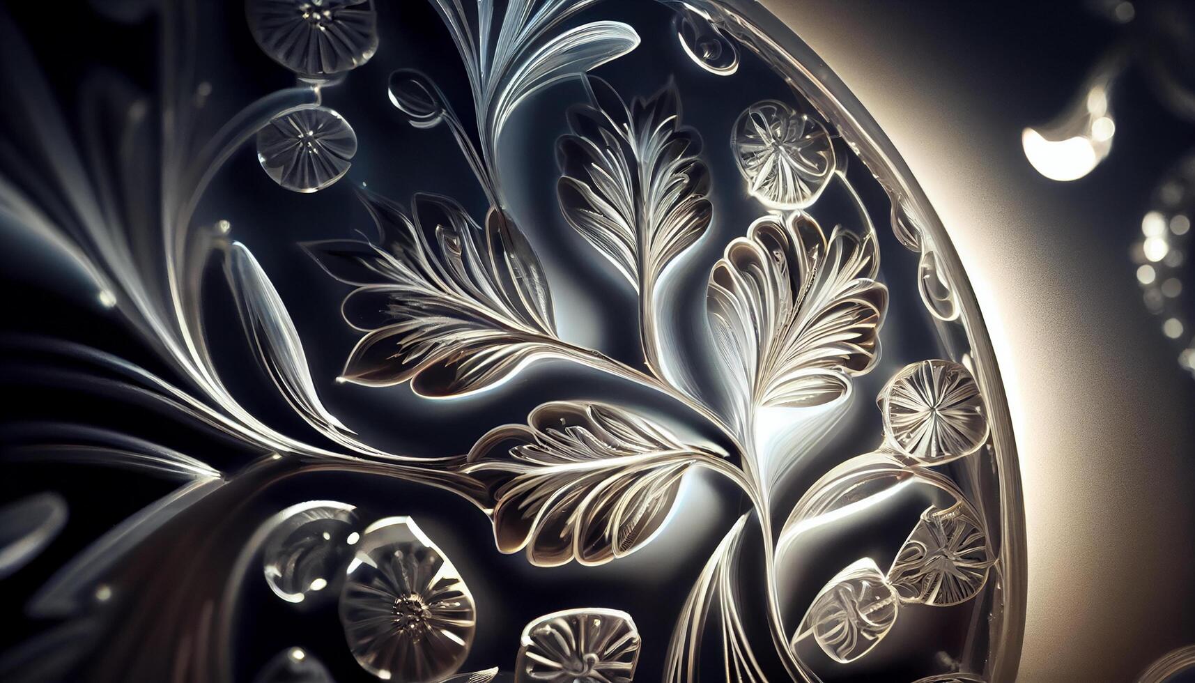 Abstract design with shiny ornament futuristic curve , photo