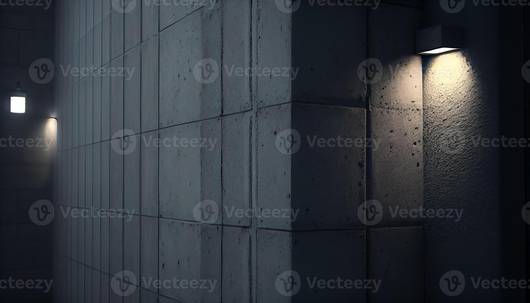 Concrete wall feature in modern apartment building , photo