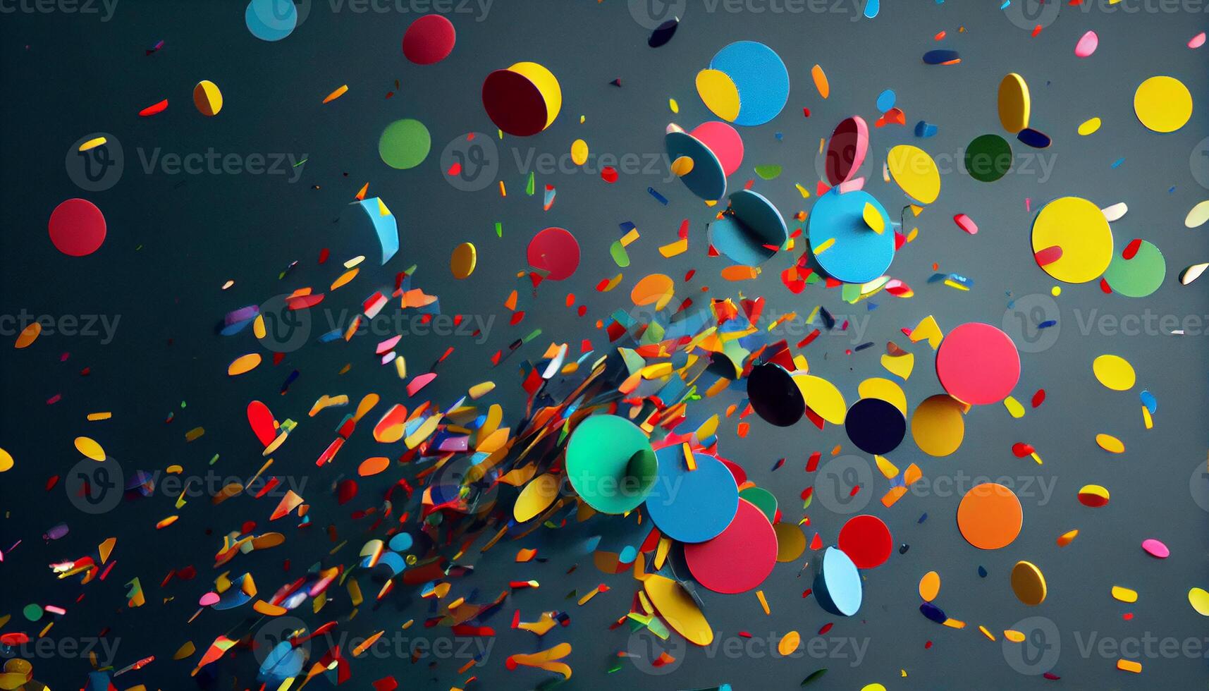 multi de colores globos volador en un alegre fiesta ,generativo ai foto