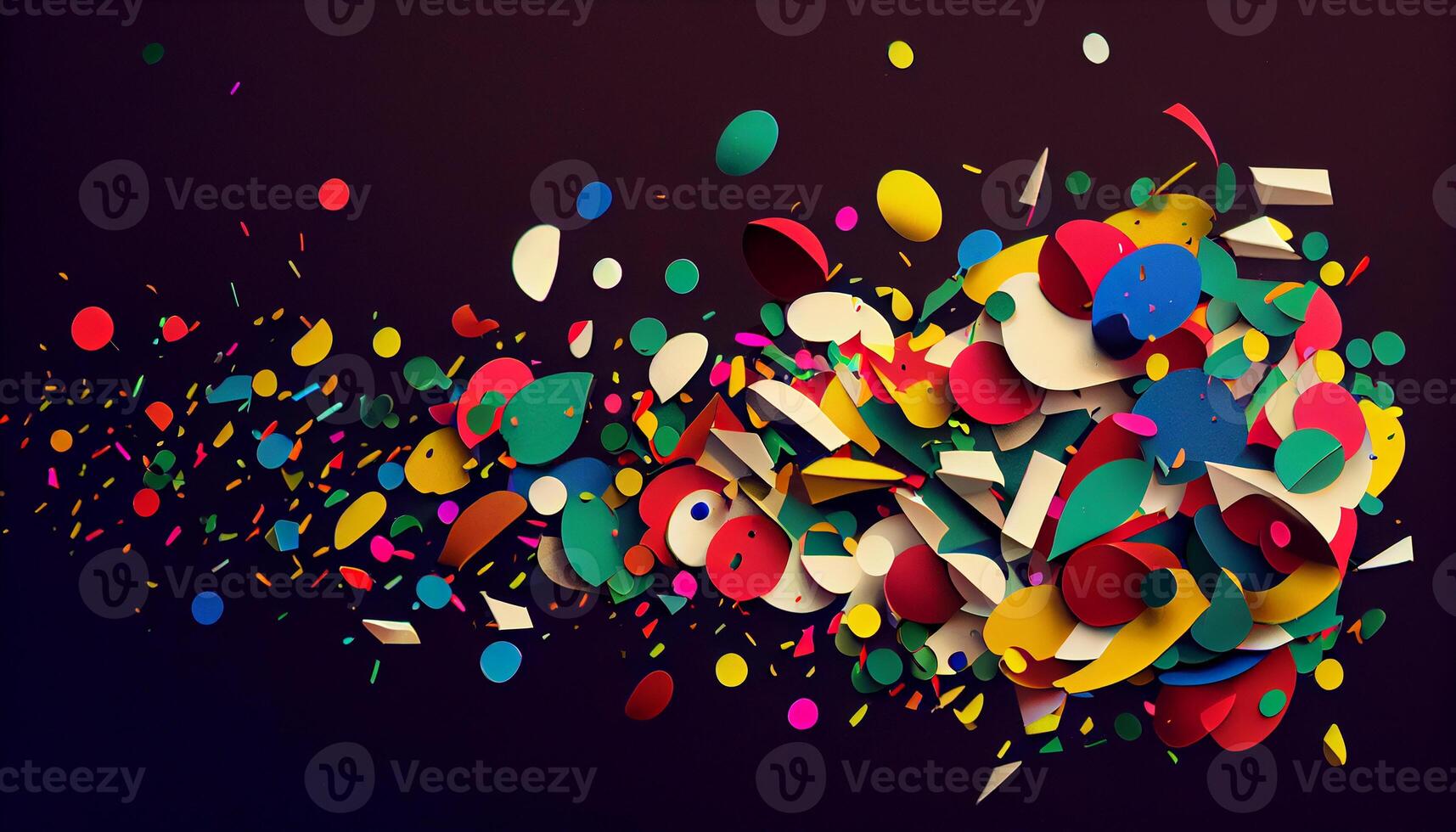 Celebration of multi colored balloons flying in joy , photo