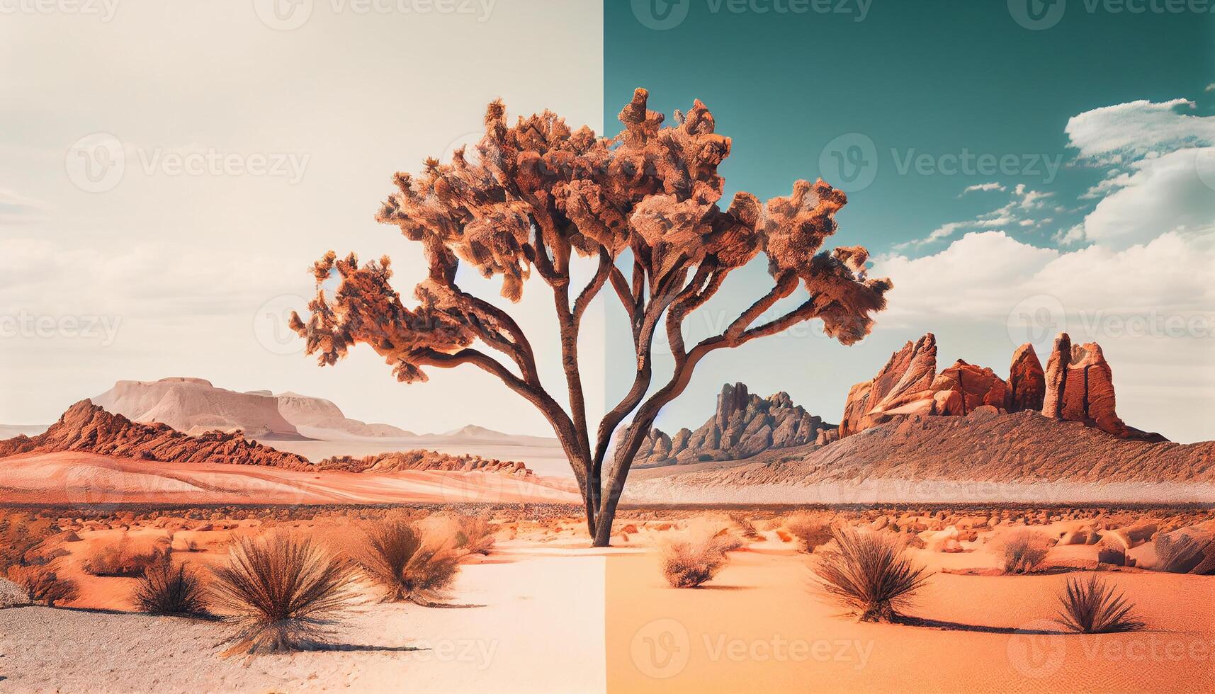 Sand dunes in arid African landscape at sunset , photo