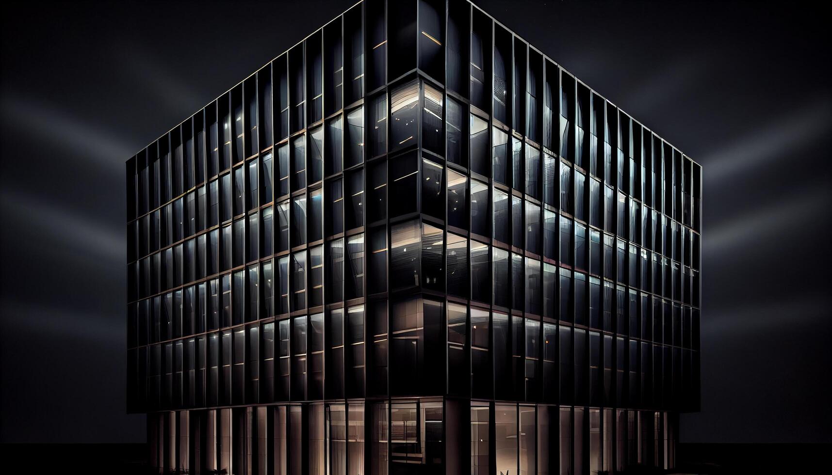 Modern steel skyscraper in glossy reflective glass , photo