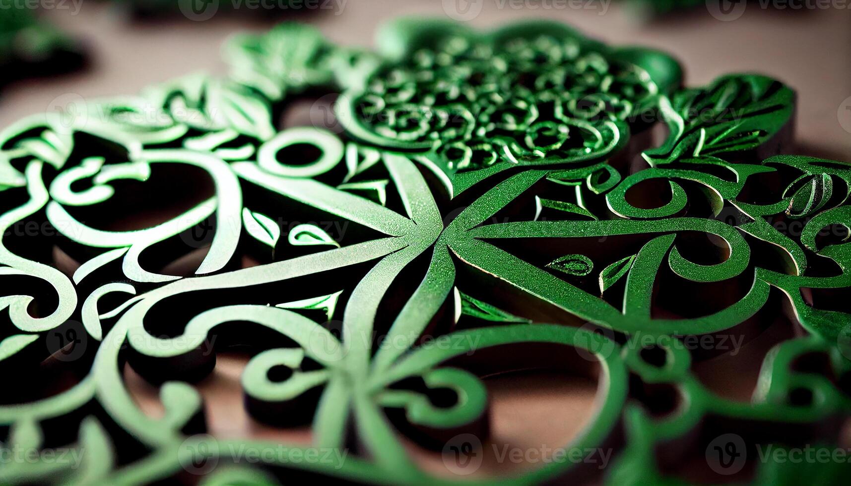 green wooden design ornate decoration , photo