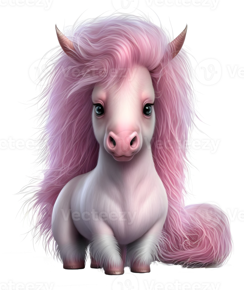 cute unicorn watercolor, png
