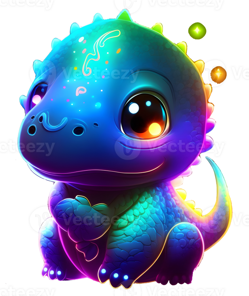 glowing baby dragon, png