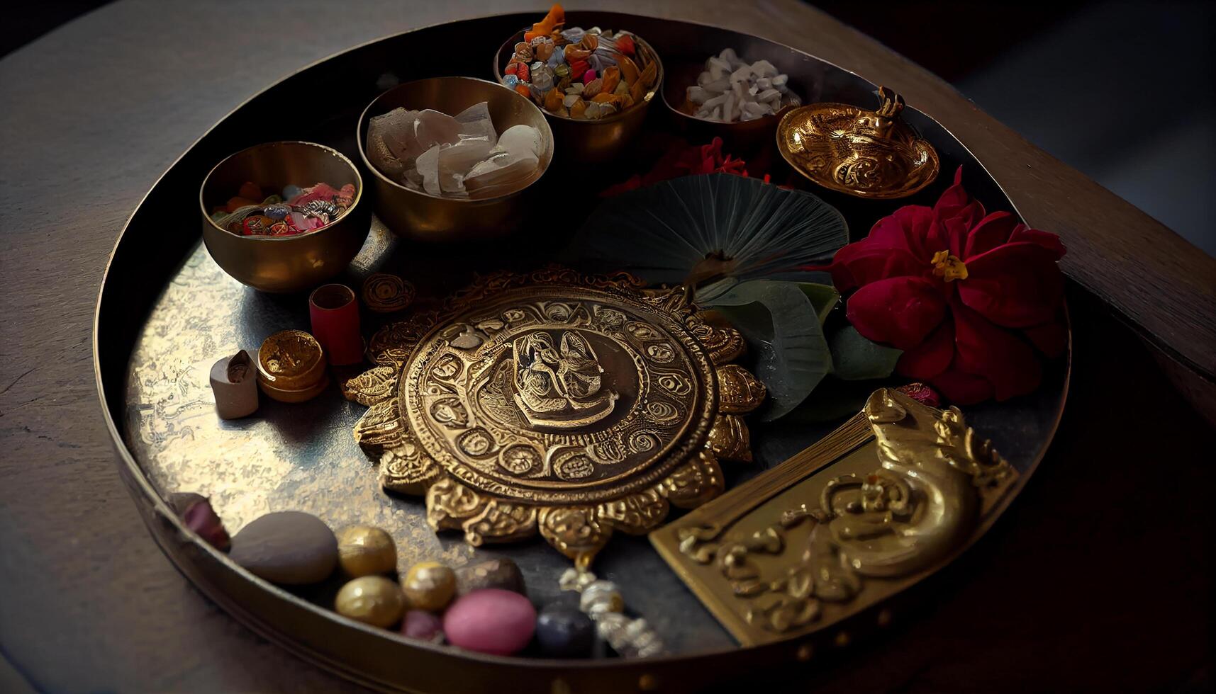 Antique bowl with intricate Chinese patterns, indoors , photo