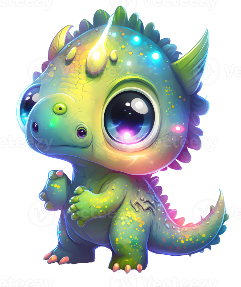 glowing baby dragon, png