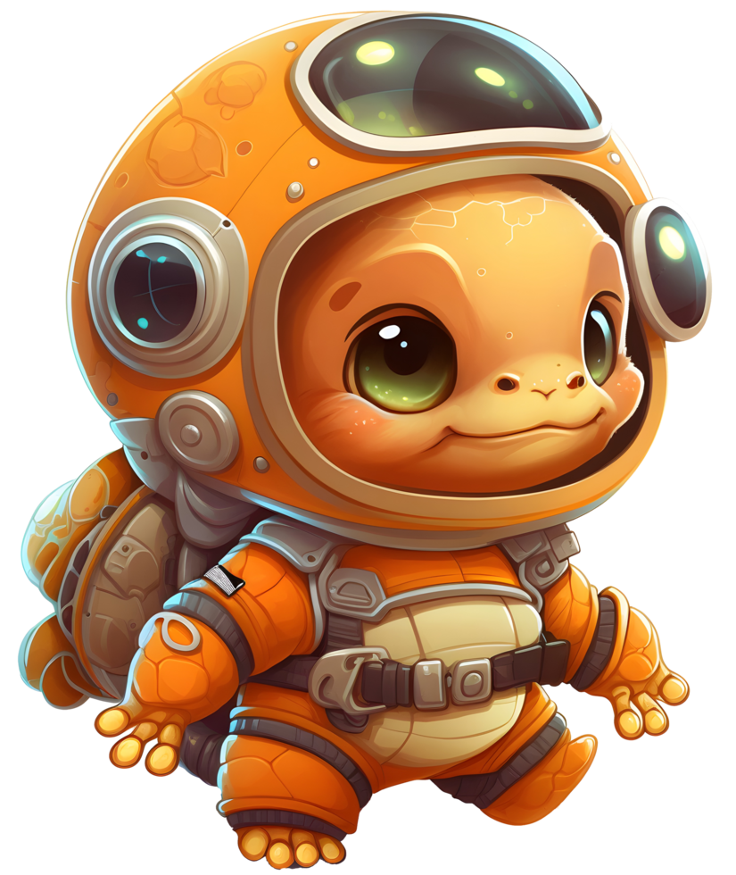 turtle wearing astronaut dress, png