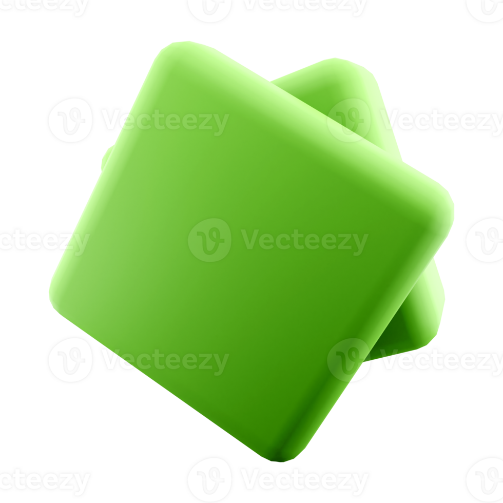 3d rendering Change icon. 3d render Green button for 45-degree rotation icon. png