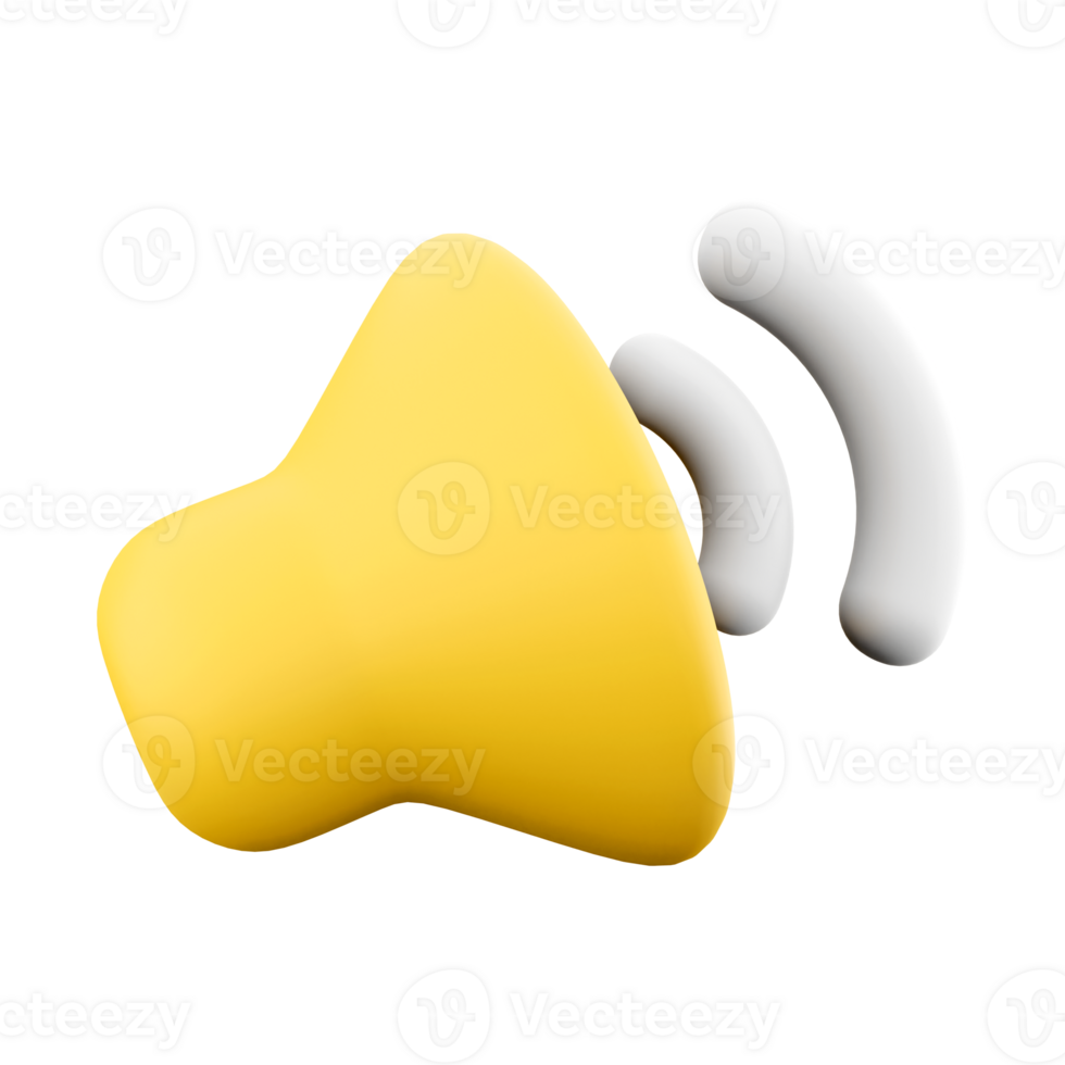 3d rendering sound icon. 3d render volume, Sound device icon. png